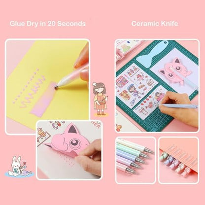 Doraking Scrapbooking Tools with Glue Tweezer Shovel Cutter Pen for Crafting, Scrapbooking, Card Making, Paper Crafts - Image 4