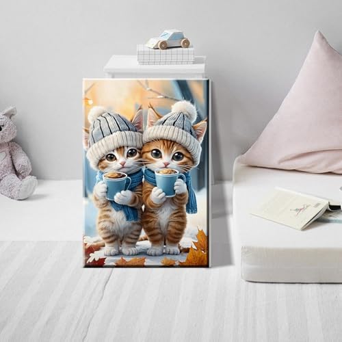 ATDMS Paint by Numbers Kits for Adults, Cats Paint by Number with Frame - Image 5