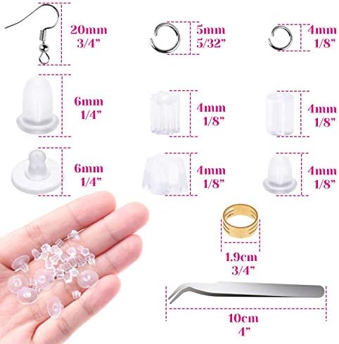 Anezus 1900 Pcs Earring Making Kit with Jewelry Hooks, Fish Hook Earrings, Backs, Jump Rings for Repair, Gifts - Image 4