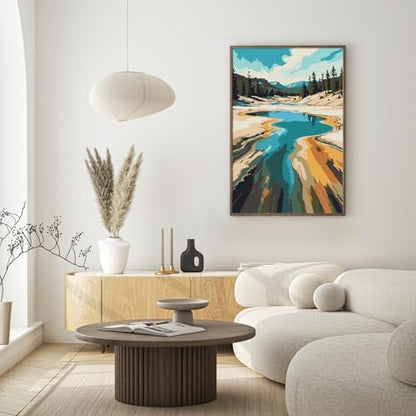 National Park Paint by Numbers Kit for Adults Beginner with Frame, Easy Landscape Adult Paint by Number Kits on Canvas, DIY Acrylic Number Painting for Adults for Home Decor for Gift 8x12 Inch - Image 7
