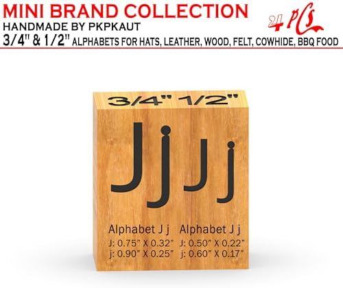 4Pcs Letters Branding Iron for Wood, Leather Branding Stamp (J j) - Image 2