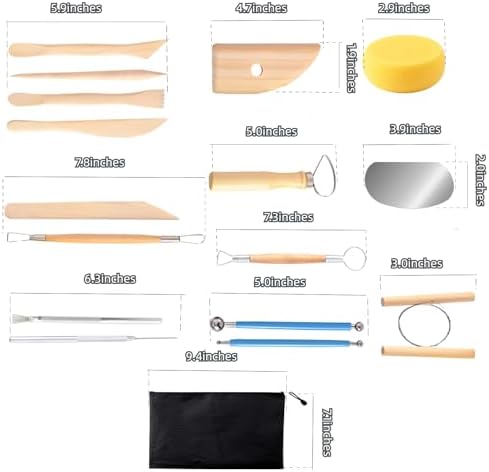S & E TEACHER'S EDITION 17 Pcs Pottery & Clay Sculpting Tools - Image 2