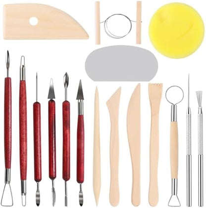 SHENOMAD 17PCS Clay Sculpting Pottery Modeling Ceramics Polymer Tools Set by Unknown