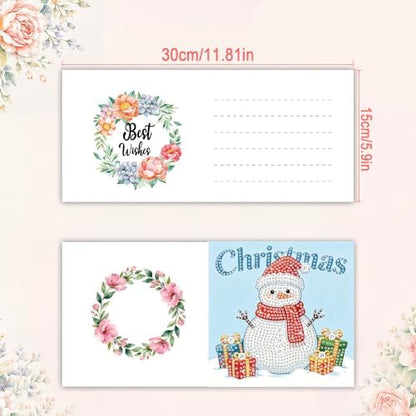 12 Pack Holiday DIY Diamond Art Greeting Card Kit with Envelopes - Image 2