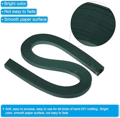 PATIKIL 120pcs Quilling Strips Paper 3/8"(10mm) 54cm Origami Paper Quilling Strip for Art DIY Hand Craft Christmas, Army Green - Image 3