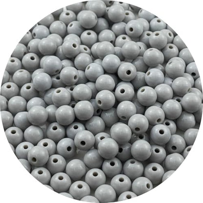 200pcs Acrylic Round Beads for Crafts 10mm Resin Candy Color Spacer Beads with Hole for Jewelry Making Sewing Crafts Decoration Necklaces Bracelets Earrings Supplies(Gray) by Unknown