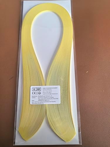 ODETOJOY Quilling Strips 5mm Paper Quilling Set Solid Color Star Origami Paper DIY Hand Crafts Single Color Quilling Paper Filigee Strips (LightYellow) - Image 5
