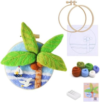 Hilsayum Wool Painting Kit Needle Felting Kit Wool Felt Painting Gifts for Adults,Needle Felt Supplies for Beginners,Home Decoration by Hilsayum