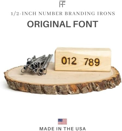 1/2" Number Mini Steel Branding Irons Kit for Hats, Wood Burning, DIY Beginner Adult Crafts Bullet Points - Image 2