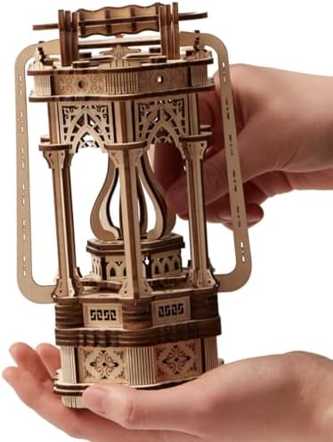 3D Wooden Puzzles for Adults 145pcs LED Light Vintage Lantern DIY Wooden Assembly Kit for Teens Home Decor - Image 6