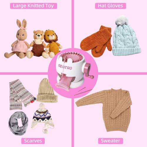 MericTop SENTRO Knitting Machine 22 Needle, Loom for Hats Scarves Socks - Image 5