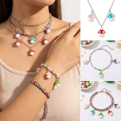 Jetec 50 Pieces DIY Mushroom Resin Charm Pendant Jewelry Finding Charm DIY Decor Making Resin for Women Bracelet Necklace Earrings Keychain Craft - Image 3