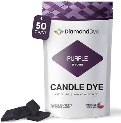 Purple Candle Dye Chips, Soy & Paraffin Candle Making, 50 Pack by Reddig-globyDiamondDye