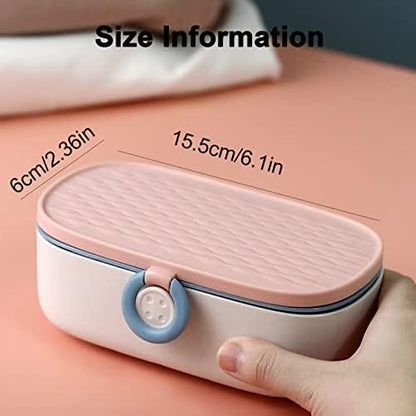Missraza Sewing Kit, Portable Kit for Adults, Plastic Box Needle and Thread Accesories Supplies Pink 15.5x6cm(6.1x2.36in) - Image 4