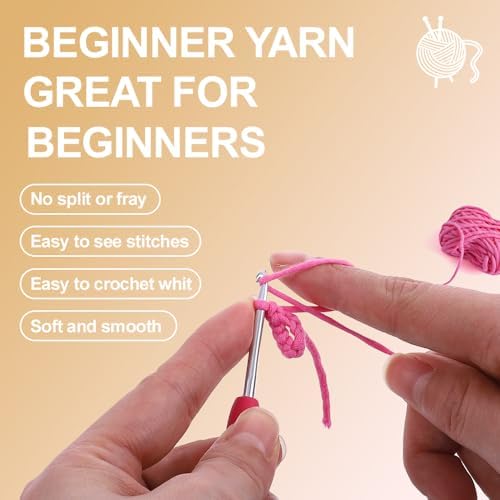 Autglint Fox Crochet Kit for Beginners, Amigurumi Animal DIY Knitting Kit with Step-by-Step Video Guides, Learn to Crochet Kit for Adults & Kids with Pre-Started Yarn - Orange Fox - Image 4