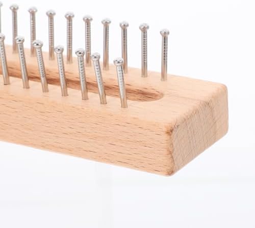 COHEALI Wooden Knitting Loom Kit with Crochet Hook Solid Beech Scarf Knitting Loom 6.29In Lightweight DIY Weaving Tool for Handmade Scarves and Crafts - Image 2