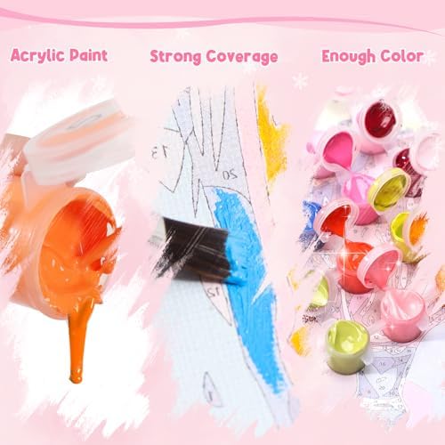 ZUVRDIAI Adults' Paint by Number Kits, Shih Tzu Dog, Flower Meadow, Paint by Number Kits on Canvas, DIY Oil Paintings for Beginners Arts and Crafts, 40x50cm No Frame - Image 6