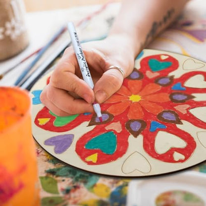 12 Pcs Wooden Mandala Painting Set, Painting Art Craft Kits for Kids Adults - Image 3