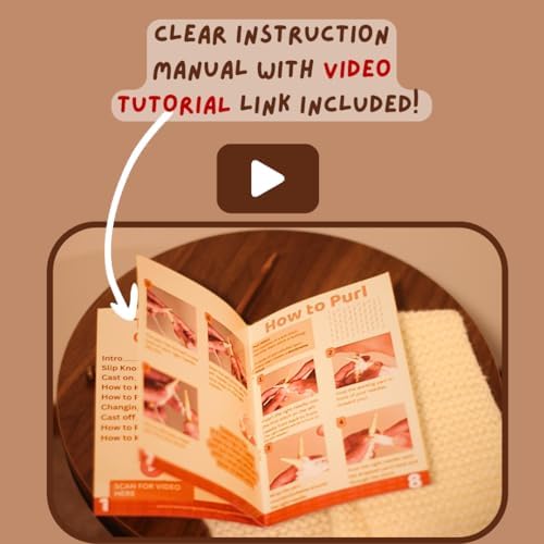 MaconGoods Grandma's Knitting Kit - Longer Scarf Kit - Complete Knitting Kit for Beginners - Includes Beginner Yarn, Bamboo Needles, Video Tutorial & Guide - Easy to Learn Knit Kit - Image 6