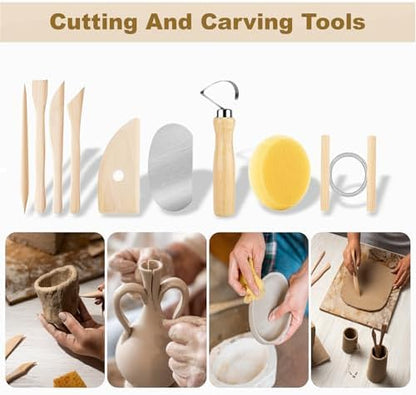 CeeVian Pottery Sculpting Tools Set 40PCS Clay Carving Tools - Image 4