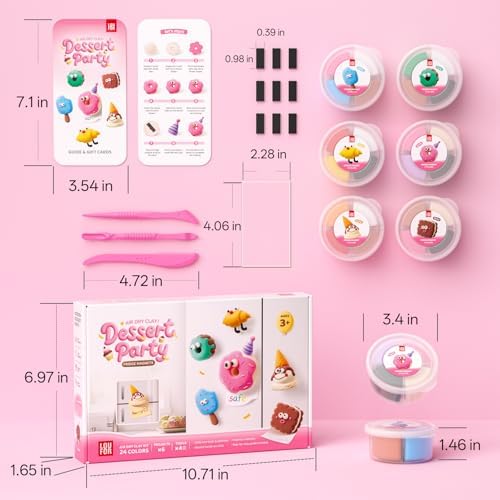 Air Dry Clay Kit for Kids - 6 Boxes Fridge Magnets Craft Set - Image 4