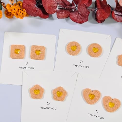 Xaekicr Heart Center Polymer Clay Cutters – 5 Shapes Clay Earring Cutters Set for DIY Jewelry – Polymer Clay Tools for Earrings & Crafts – Cute Clay Cutter Set for Valentine & Gift Projects - Image 3