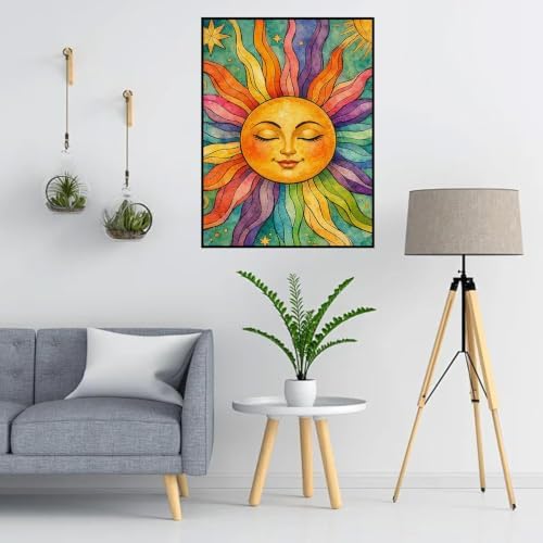 Lophomie Diamond Art Kits for Adults, 5D Sun Diamond Painting Kits 12x16 in - Image 3