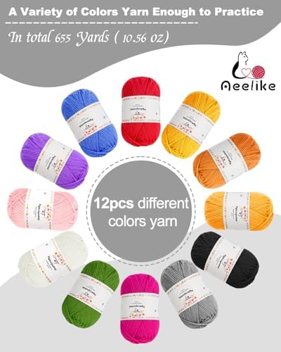Aeelike Crochet Kit for Beginners Adults Kids, Complete Crochet Kits, Gray - Image 4