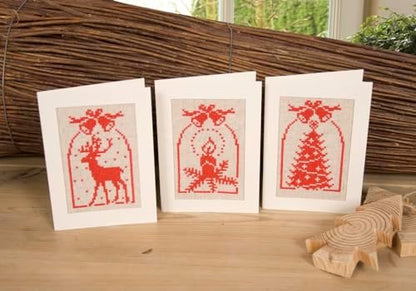 Vervaco Christmas Symbols Card Cross Stitch Set, Multi-Colour - Image 2