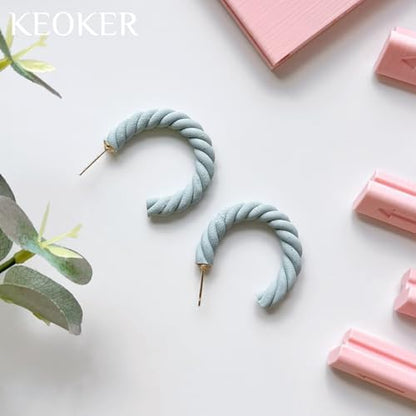 Keoker Clay Tube Hoop Roller Guide, Clay Rolling Strip Shape Maker, Polymer Clay Snake Maker, Polymer Clay Earring Tools - Image 6