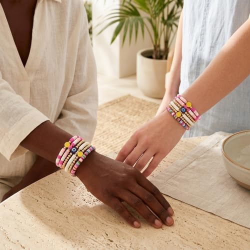 DIY Bead Bracelet Making Kit – Colorful Clay Beads Set with Gold Beads,Polymer Heishi Beads Charms – Jewelry Making Supplies for Crafting, Handmade Accessories & DIY Projects - Image 2