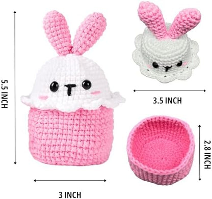 CSWCS Crochet Kit for Beginners - Easy Starter Crochet Kit for Adults, Amigurumi Craft Gifts with Yarn, Hook & Video Tutorial, Knitting & Crochet Supplies (Animal) - Image 3