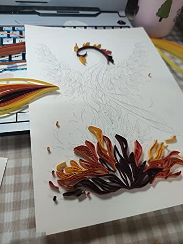 Phoenix Paper Quilling Kit Paper Quilling Adult Craft Great for DIY Craft Workshop, Home Decoration,Birthday Gift,Adult Friend interaction.It's Suitable for Adult and Craftsmen.Creative Stress Reliee - Image 4