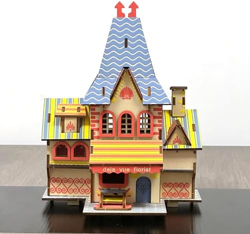 Log Cabin 3D Wooden House Puzzle,DIY Mini Building Model Kit，006 - Image 4