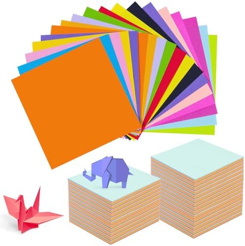 SenseYo 1500 Sheets Origami Paper Kit for Easy Fold Paper Beginner, 20 Colors 4 Inch x 4 Inch by SenseYo