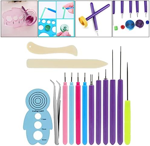 Quilling Tools Set for Beginner Card Making | Hand Crafted Pen Art Tool | DIY Paper Quilling Kit for Adults | Rust-Proof Plastic Slotted Pen | Crafting - 14 Pieces - Image 2