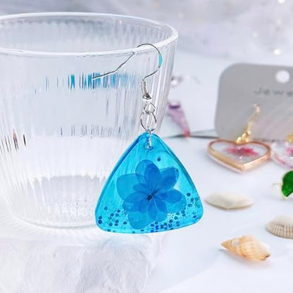 KABAKE Earring Molds Silicone Kit, 174Pcs Resin Jewelry Making Kit Set, Jewelry Casting Mold for Epoxy Resin, Stud Dangle Drop Earrings Molds with Hole - Image 5