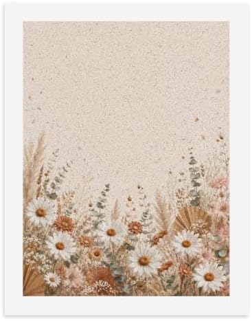 Paint by Numbers Kit for Adults Beginner Art Decor Cream Daisy Pampas by Unknown