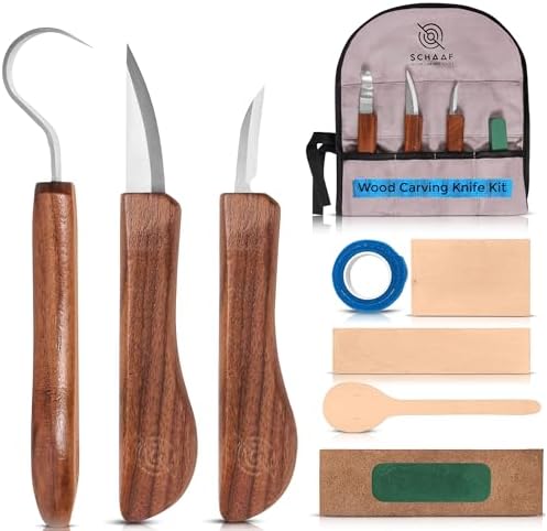 Schaaf Tools 3-pc Beginner Wood Carving Kit for Whittling and Spoon Carving by SchaafTools