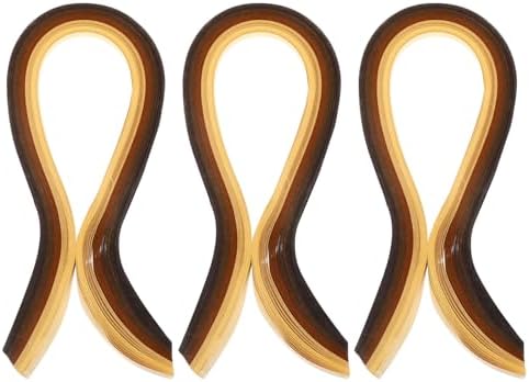 PATIKIL 390 x 7mm Rainbow Quilling Strips Paper,300 Pcs Origami Paper Quilling Strip for Art DIY Hand Craft Christmas, Gradient Brown by PATIKIL