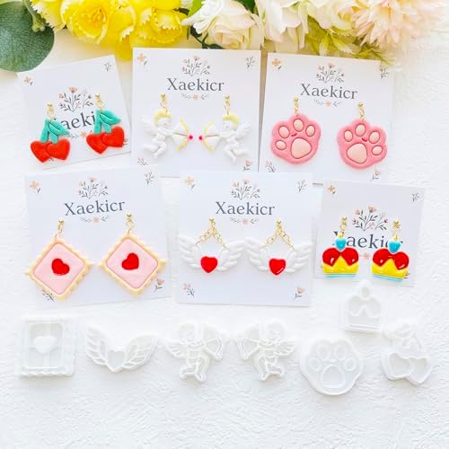Valentine’s Day Polymer Clay Cutters Set – Romantic Polymer Clay Molds, Clay Cutters, Clay Earring Cutters, Clay Tools - Image 4