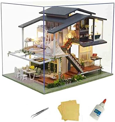 MAGQOO Dollhouse Miniature with Furniture, DIY Wooden Dollhouse Kit Plus Dust Proof, 1:24 Scale Creative Room Idea (Monet Garden) - Image 2