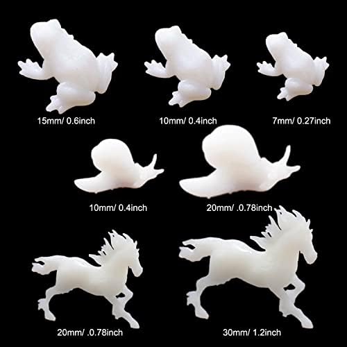 Woohome 7 PCS 3D Resin Mould Filler Casting Moulds, Mini Frog Snails Horse Epoxy Moulds for Jewelry Making, Art Crafts DIY Supplies - Image 7
