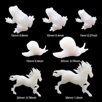 Woohome 7 PCS 3D Resin Mould Filler Casting Moulds, Mini Frog Snails Horse Epoxy Moulds for Jewelry Making, Art Crafts DIY Supplies - Image 7