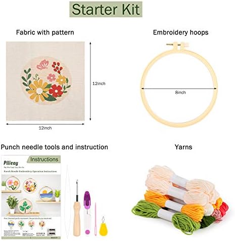 Pllieay Punch Needle Embroidery Starter Kits for Kids and Adults Beginners - Image 2