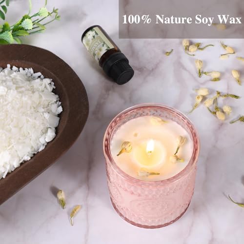 DARJEN Candle Making Kit for Beginners, 2 Jars Soy Wax Scented DIY Set - Image 4