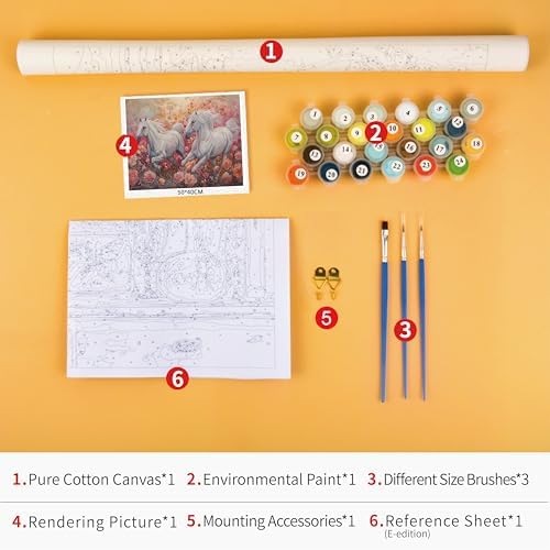 TUMOVO Animals Paint by Numbers for Adults Horse - Image 3