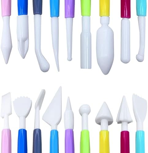 9 Pcs Clay Sculpting Tools Set, Double-Ended Plastic Air Dry Clay Tool Kit, Clay Tool for Pottery, Polymer, Air Dry Clay, Ceramic, Modeling, Shaping, DIY Crafting - Image 6