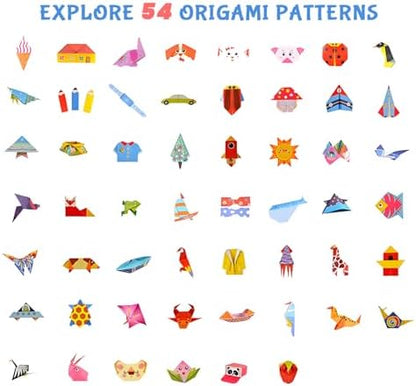 Origami Kit for Kids Ages 5-16, 116 pages with 54 Patterns & Instruction Book | Origami Paper Kit for Beginners & Advanced | Arts & Crafts Toys for Girls & Boys Ages 8-12 | Birthday & Christmas Gifts - Image 2