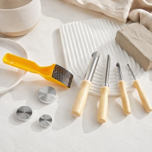 8 PCS Pottery Tools Polymer Clay Sculpting Kit Ceramic Trimming Tools Set - Image 4